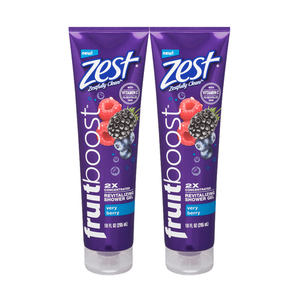 Zest Fruitboost Very Berry Revitalizing Shower Gel 2 Pack (295ml per Bottle)