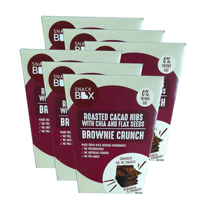 Snack Box Roasted Cacao Nibs Brownie Crunch 6 Pack (125g per pack)