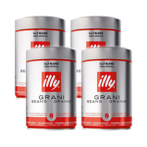 Illy Grani Beans - Grains Roasted Coffee 4 Pack (250g per Canister)