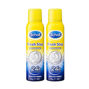 Scholl Fresh Step Anti-Perspirant Foot Spray 2 Pack (96g per Bottle)