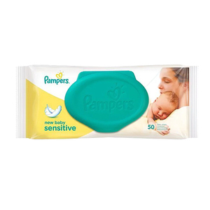Pampers Sensitive Baby Wipes 50's