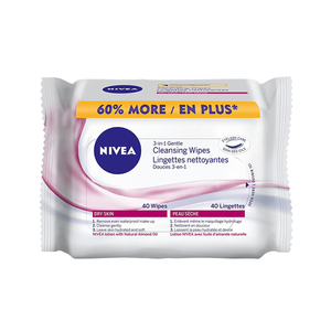 Nivea 3-in-1 Gentle Cleansing Wipes 40's