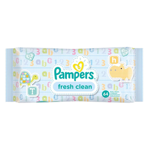 Pampers Fresh Clean Baby Wipes 64's