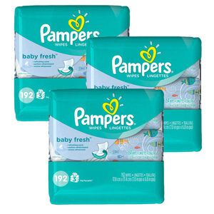 Pampers Baby Wipes Baby Fresh Scent 3 Pack (192's per pack)