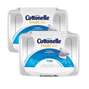 Cottonelle Fresh Care Flushable Wipes 2 Pack (42's per pack)