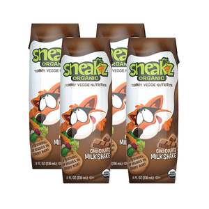 Sneakz Organic Yummy Veggie Nutrition Chocolate Milkshake 4x236ml