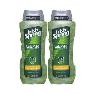 Irish Spring Gear Skin Hydration Body Wash 2 Pack (443ml per Bottle)