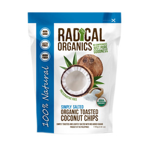 Radical Organics Simply Salted Toasted Coconut Chips 80g