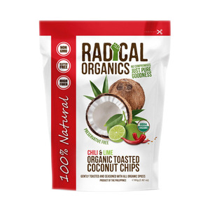 Radical Organics Chili And Lime Toasted Coconut Chips 80g