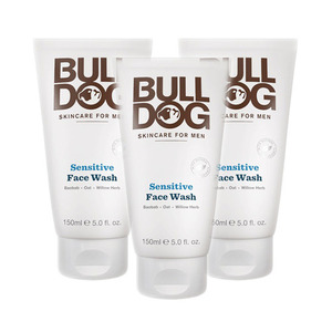 Bulldog Sensitive Face Wash 3 Pack (150ml per Tube)