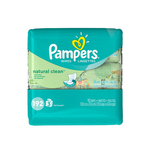 Pampers Natural Clean Baby Wipes 192's