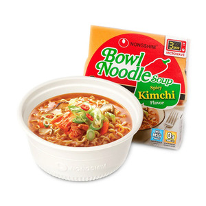 Nongshim Spicy Kimchi Bowl Noodle Soup 3 Pack (86g per Cup)