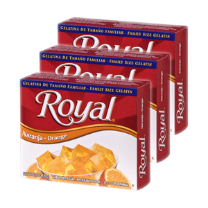 Royal Naranja-Orange Gelatin Mix 3 Pack (80g per Box)