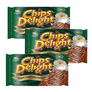 Chips Delight Stripped Cappuccino Cookie 3 Pack (175g per Pack)