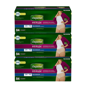 Depend Fit-Flex Underwear for Women 3 Pack (84's per pack)