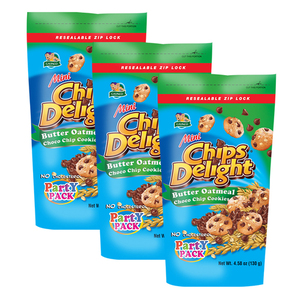 Chips Delight Mini Butter Oatmeal Chocolate Chip Cookies 3 Pack (130g per Pack)