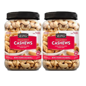 Member's Selection Roasted & Salted Cashews 2 Pack (907g per pack)