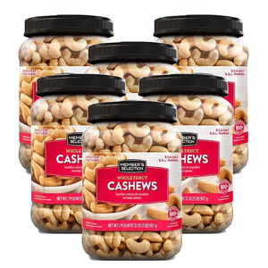 Member's Selection Roasted & Salted Cashews 6 Pack (907g per pack)