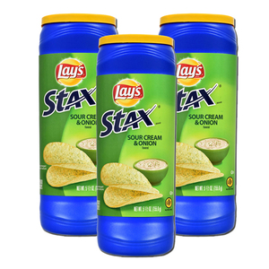 Lays Stax Sour Cream & Onion 3 Pack (155.9g per pack)