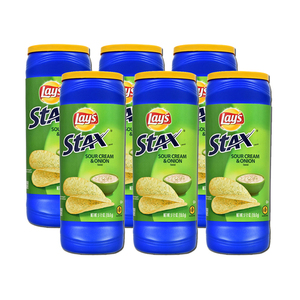 Lays Stax Sour Cream & Onion 6 Pack (155.9g per pack)
