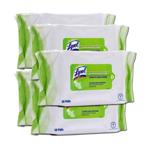 Lysol Hand And Body Wipes 5 Pack (50's per pack)