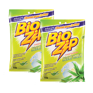 Bio Zip Aloe Vera Detergent 2 Pack (4Kg per pack)