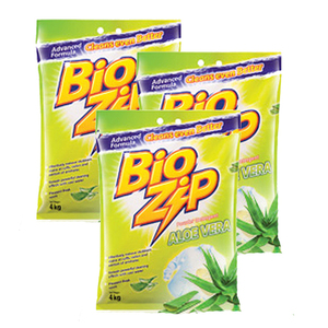 Bio Zip Aloe Vera Detergent 3 Pack (4Kg per pack)