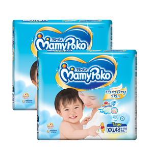 Mamypoko Baby Dry Skin Diaper 2 Pack (48's XXLarge per pack)