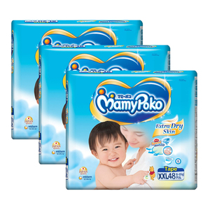 Mamypoko Baby Dry Skin Diaper 3 Pack (48's XXLarge per pack)