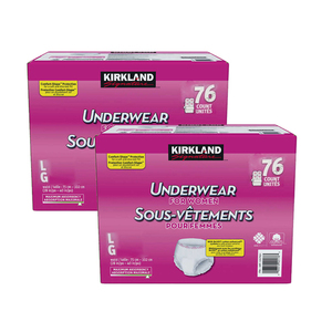 Kirkland Signature Underwear for Women L/G 2 Pack (76's per pack)