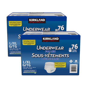 Kirkland Signature Underwear for Men L/XL G/TG 2 Pack (76's per pack)