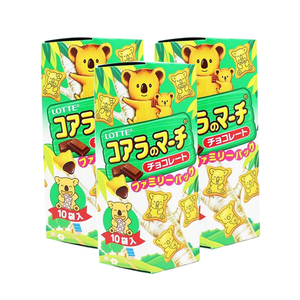 Lotte Koala's March Chocolate Creme Filled Cookies 3 Pack (195g per pack)