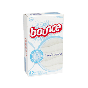 Bounce Fabric Sheets Free & Gentle 80's