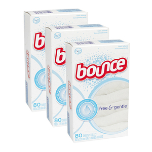 Bounce Fabric Sheets Free & Gentle 3 Pack (80's per pack)