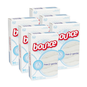 Bounce Fabric Sheets Free & Gentle 6 Pack (80's per pack)