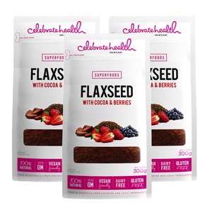 Celebrate Health Superfoods Flaxseed w/ Cocoa and Berries 3 Pack (300g per pack)
