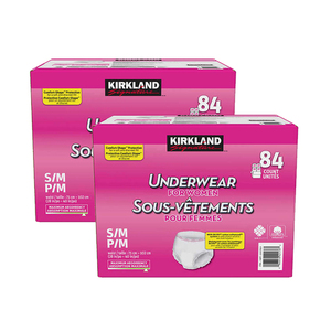 Kirkland Signature Underwear for Women S/M P/M 2 Pack (84's per pack)