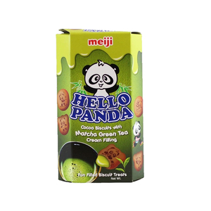 Meiji Hello Panda Green Tea Biscuit 250g