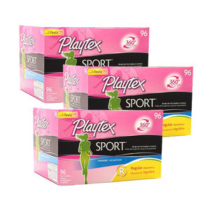 Playtex Regular Sport Tampons 3 Pack (96ct per pack)