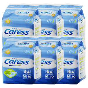 Caress Day Use Unisex Adult Diaper Medium 6 Pack (10's per Pack)