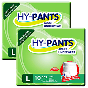 HY-PANTS Adult Underwear Large 2 Pack (10's per Pack)