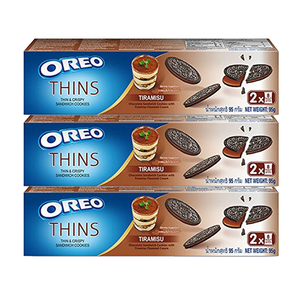 Oreo Thins Tiramisu Sandwich Cookies 3 Pack (95g per pack)