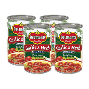 Del Monte Garlic & Herb Chunky Pasta Sauce 4 Pack (680g per Can)