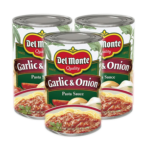 Del Monte Garlic & Onion Pasta Sauce 3 Pack (680g per Can)