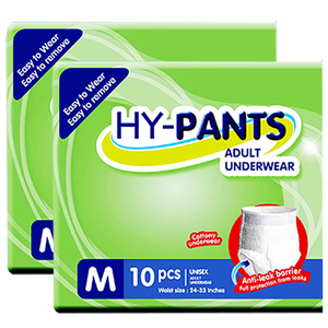 HY-PANTS Adult Underwear Medium 2 Pack (10's per Pack)