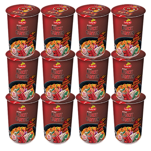 Lucky Me Instant Pancit Canton Extra Hot Chili 12 Pack (70g per Pack)