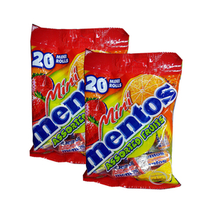 Mentos Mini Rolls Assorted Fruits 2 Pack (20's per pack)