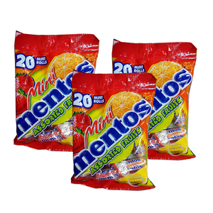 Mentos Mini Rolls Assorted Fruits 3 Pack (20's per pack)