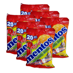 Mentos Mini Rolls Assorted Fruits 6 Pack (20's per pack)
