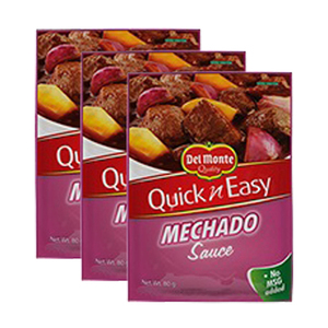 Del Monte Quick 'n Easy Mechado Sauce 3 Pack (80g per Pack)